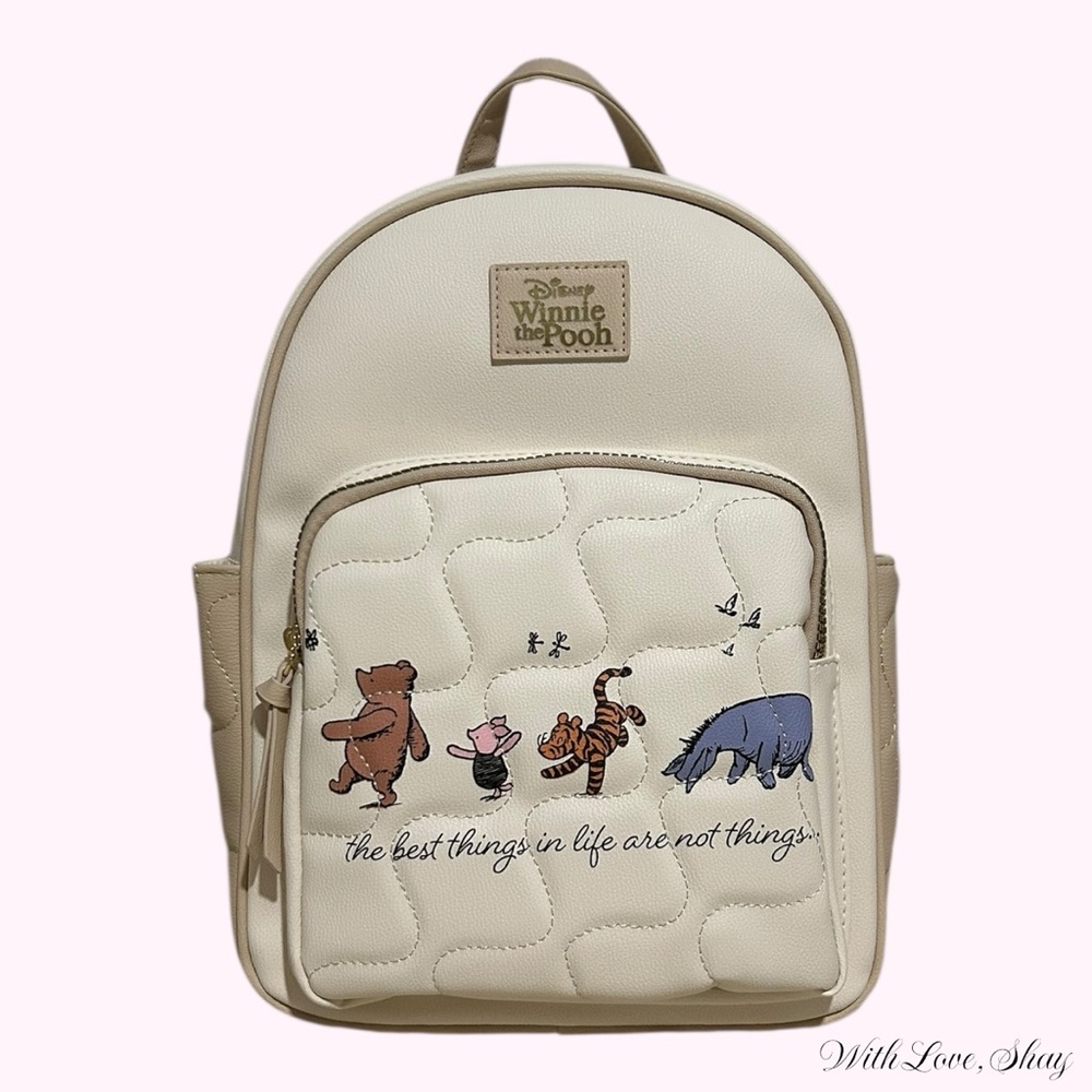 NWT Primark Cream Winnie the Pooh Character Backpack